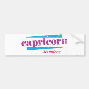 Capricorn Purple Bumper Sticker