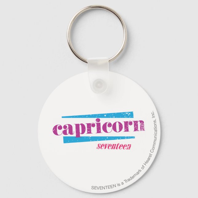 Capricorn Purple Key Ring (Front)