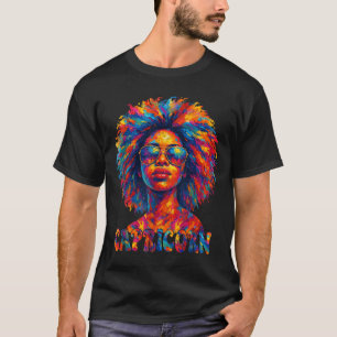 Capricorn Queen Afro Art African American Women Zo T-Shirt