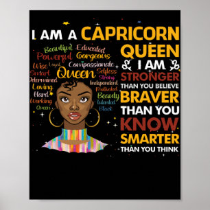 Capricorn queen September August Virgo Zodiac Poster