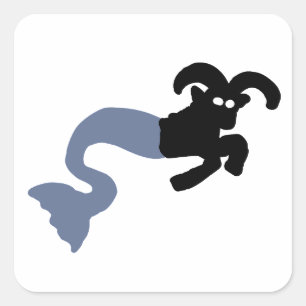 Capricorn Sea Goat Zodiac Square Sticker