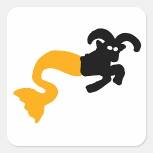 Capricorn Sea Goat Zodiac Square Sticker