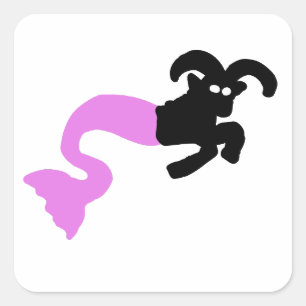 Capricorn Sea Goat Zodiac Square Sticker
