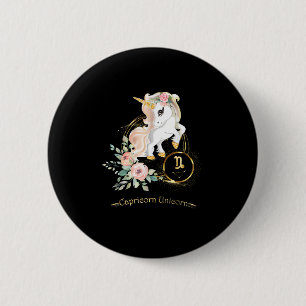 Capricorn Shirt Zodiac Unicorn Sign Astrology for 6 Cm Round Badge
