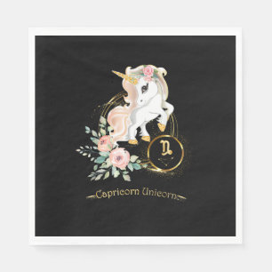 Capricorn Shirt Zodiac Unicorn Sign Astrology for  Napkin