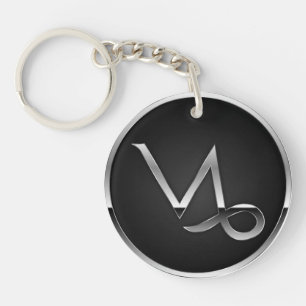 Capricorn Sign Key Ring