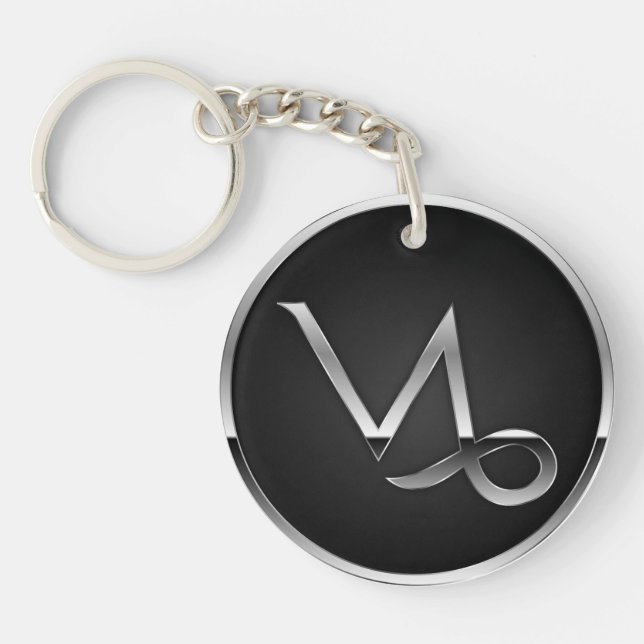 Capricorn Sign Key Ring (Front)