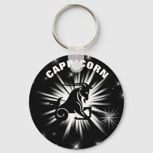 Capricorn sign key ring