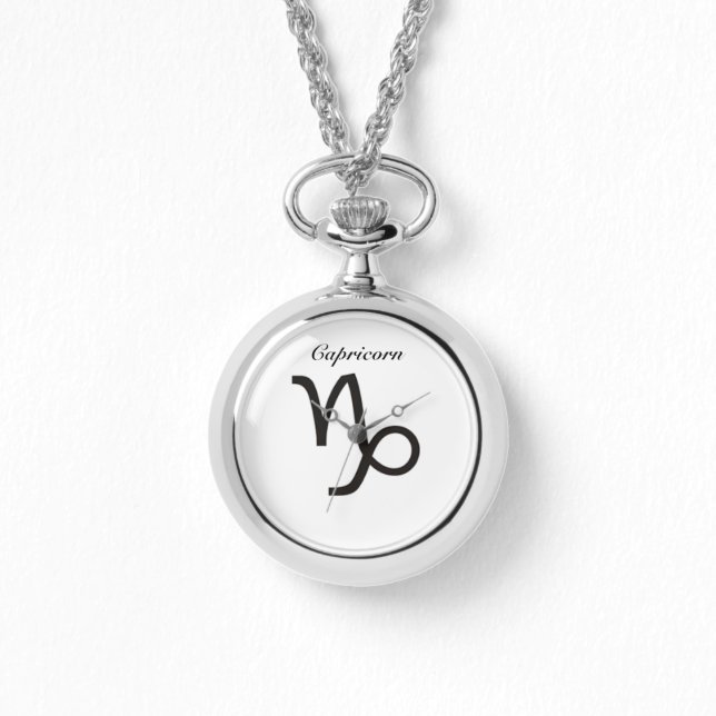 Capricorn Sign of the Zodiac. Ladies Watches.. Watch (Front)