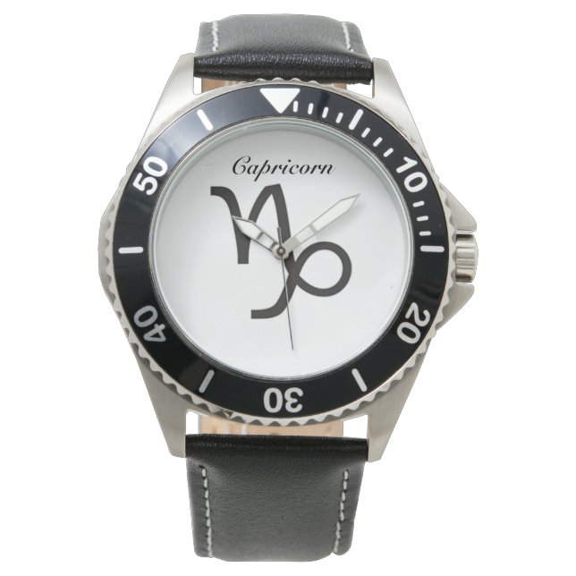 Capricorn Sign of the Zodiac. Ladies Watches.. Watch (Front)