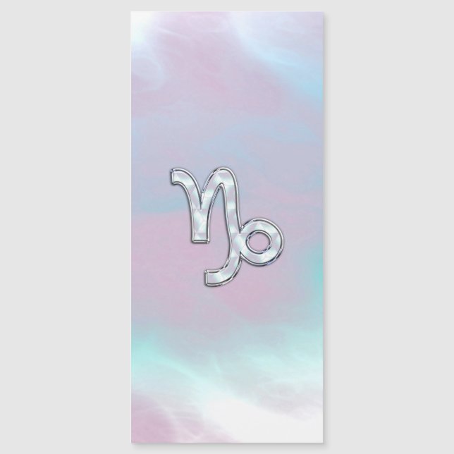 Capricorn Sign on Mother of Pearl Nacre Style (Front)