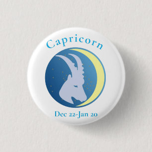 Capricorn Sign Thunder_Cove 3 Cm Round Badge