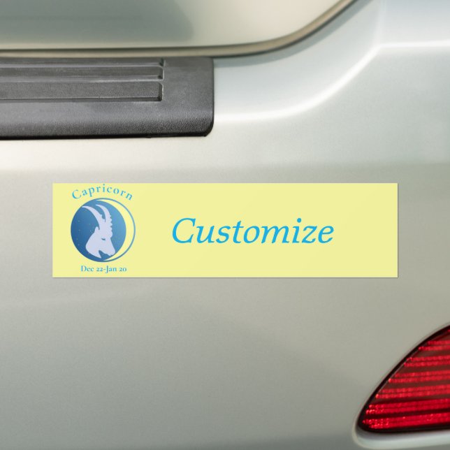 Capricorn Sign Thunder_Cove Bumper Sticker (On Car)