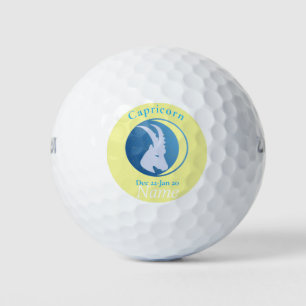 Capricorn Sign Thunder_Cove Golf Balls