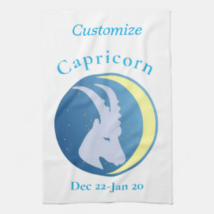 Capricorn Sign Thunder_Cove Tea Towel