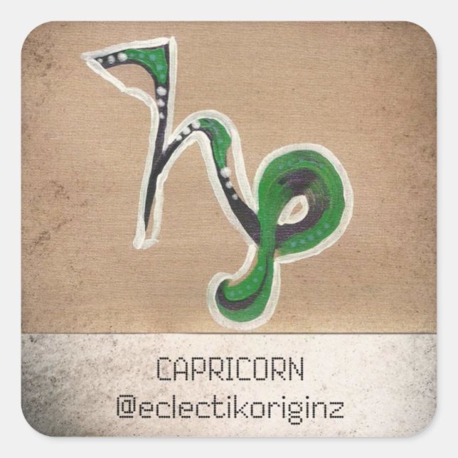 Capricorn Square Sticker (Front)