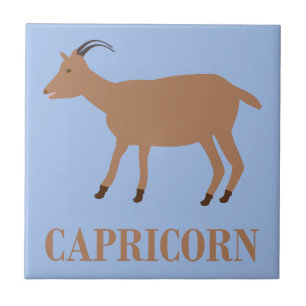 Capricorn Star Sign Goat Ceramic Tile
