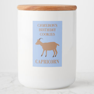 Capricorn Star Sign Goat Custom Food Label