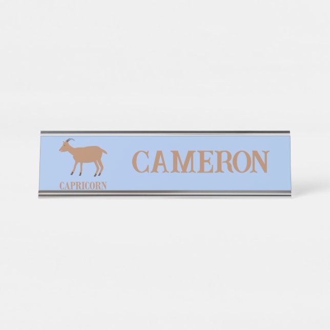 Capricorn Star Sign Goat Custom Name (Front)
