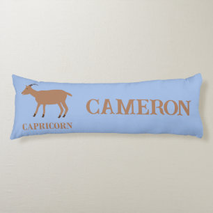 Capricorn Star Sign Goat Custom Name Body Cushion