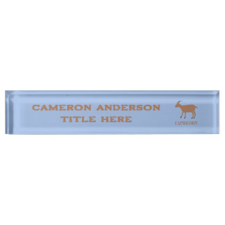 Capricorn Star Sign Goat Custom Name Nameplate