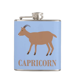 Capricorn Star Sign Goat Hip Flask