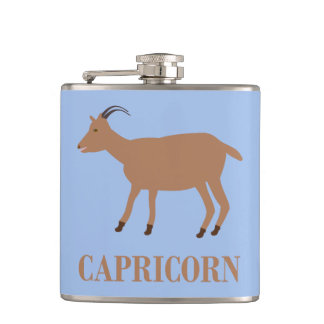 Capricorn Star Sign Goat Hip Flask