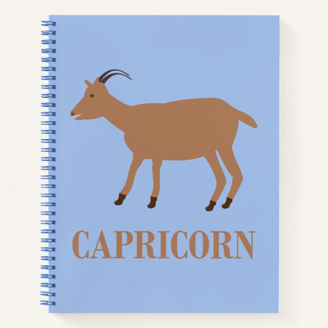 Capricorn Star Sign Goat Notebook (Front)
