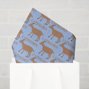 Capricorn Star Sign Goat Patterned Tissue Paper