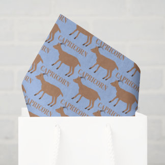 Capricorn Star Sign Goat Patterned Tissue Paper