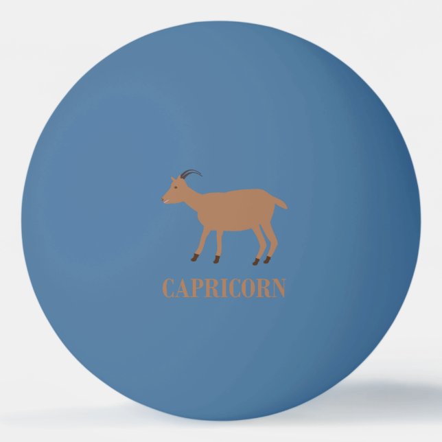 Capricorn Star Sign Goat Ping Pong Ball (Front)