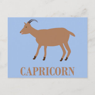 Capricorn Star Sign Goat Postcard