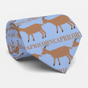Capricorn Star Sign Goat Tie