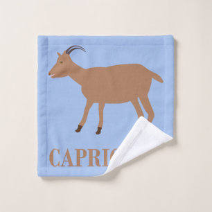 Capricorn Star Sign Goat Wash Cloth