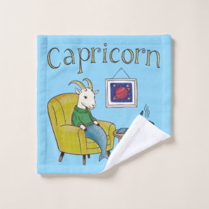 Capricorn star sign Sea Goat zodiac star Bath Towel Set
