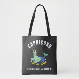 Capricorn star sign tote bag