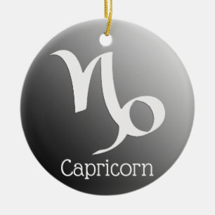 Capricorn Sun Sign Zodiac Symbol Ceramic Ornament