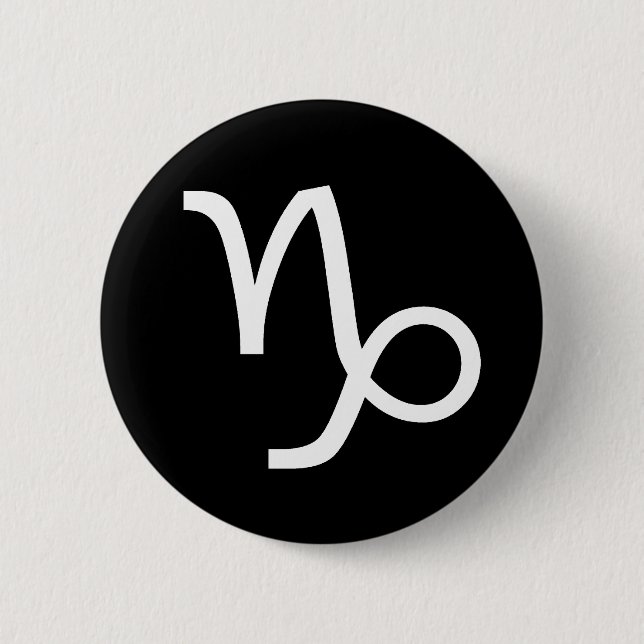 Capricorn Symbol 6 Cm Round Badge (Front)