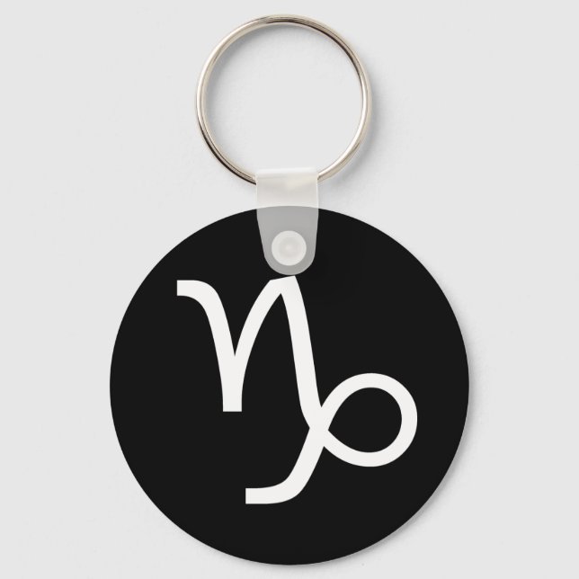 Capricorn Symbol Key Ring (Front)