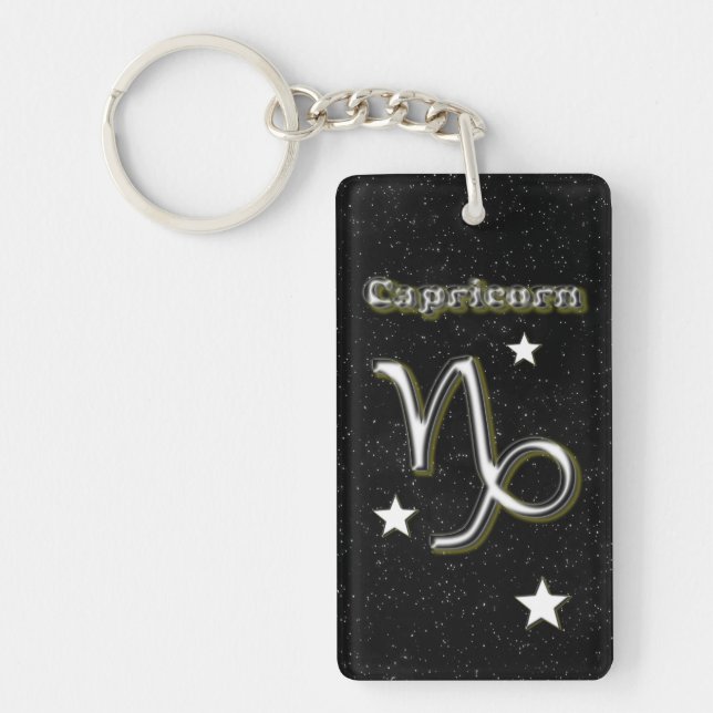 Capricorn symbol key ring (Front)