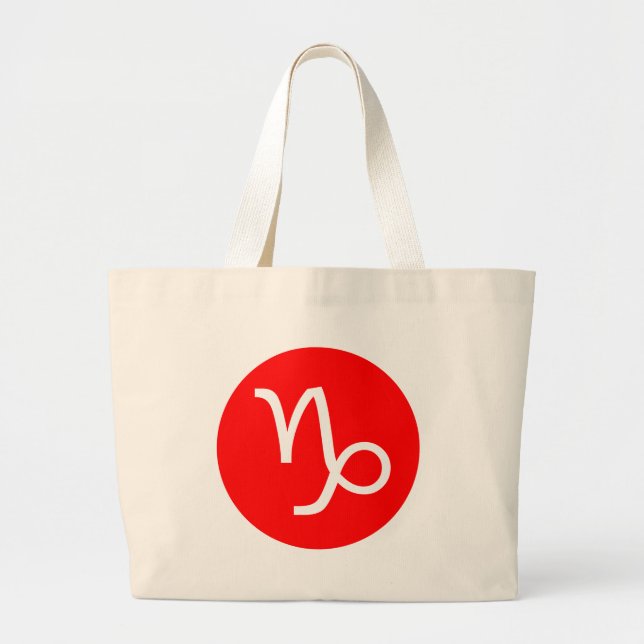 Capricorn Symbol Large Tote Bag (Front)