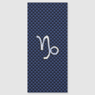 Capricorn Symbol Navy Carbon Fibre Style