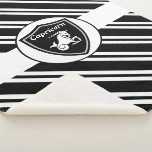 Capricorn symbol sherpa blanket
