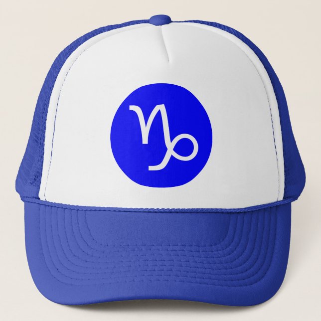 Capricorn Symbol Trucker Hat (Front)