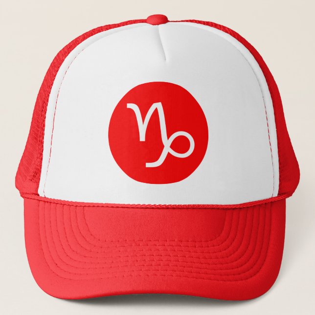 Capricorn Symbol Trucker Hat (Front)