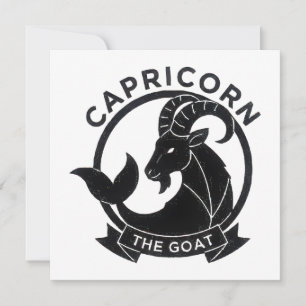 Capricorn the Goat Zodiac Sea-Goat Earth Sign  Card
