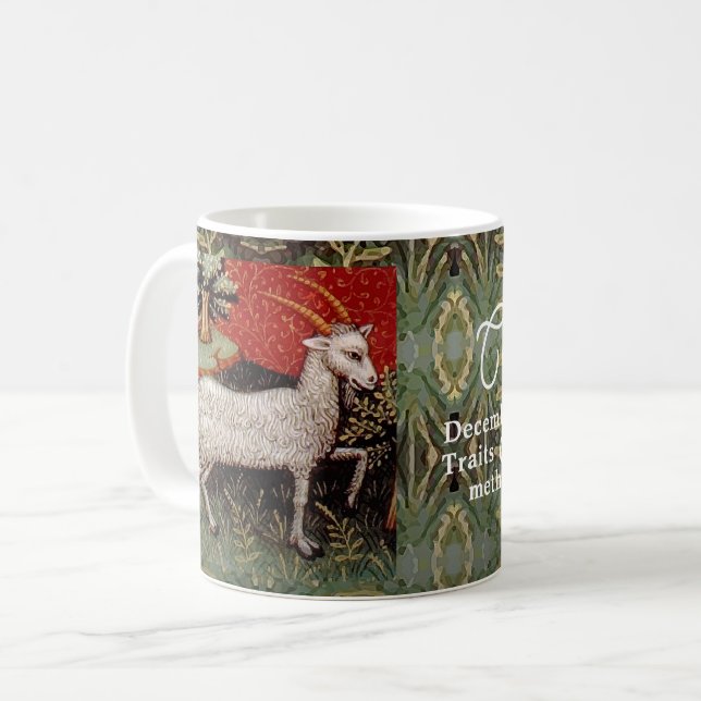 Capricorn the Goat Zodiac Sign Birthday Party Coffee Mug (Front Left)