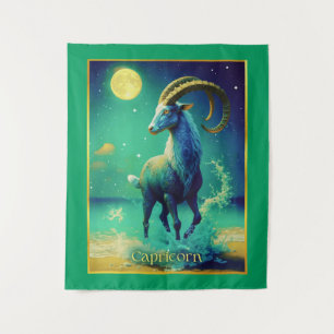 Capricorn the Sea Goat Zodiac Sign Tapestry