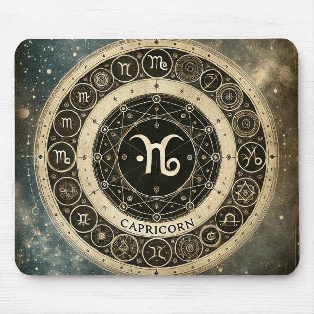 Capricorn – The Timeless Architect Mouse Pad (Front)
