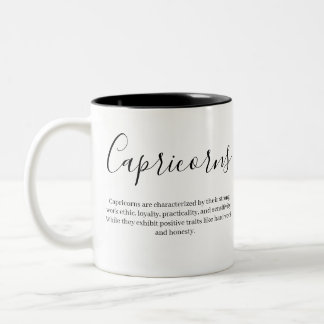 Capricorn Traits and Zodiac Sign Two-Tone Coffee Mug